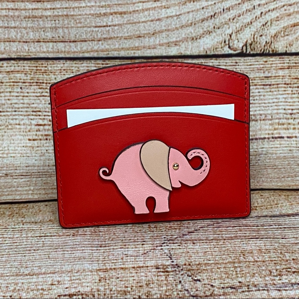 Kate Spade NWT “Tiny Elephant” Red Card Holder - Picture 7 of 11